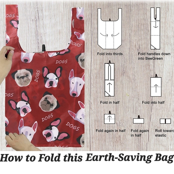 🛍️ $28 SALE 🛍️ REUSABLE 🌎 Earth-Saving Shopping Bags PENGUINS 🐧 (2 bags) - Picture 8 of 13